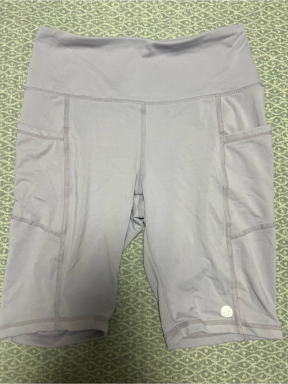 High-Rise Light purple Women’s Bike Shorts with Side Pockets